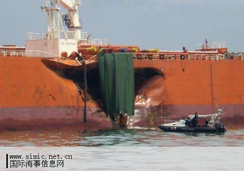 上海附近海域发生货轮与油轮相撞事故