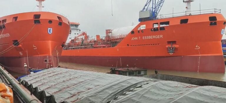 德国船东E&S Tankers第二艘LNG双燃料动力船下水