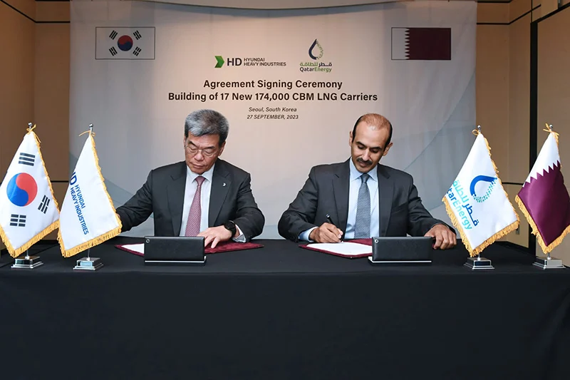 QatarEnergy斥资39亿美元在韩国船厂订购17艘液化天然气运输船